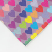 lila Herzdecke Fleecedecke (Ecke)