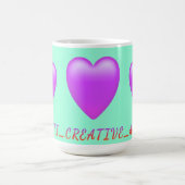 Lila Herzdesign "Ratti_Creative_Arts" Kaffeetasse (Mittel)
