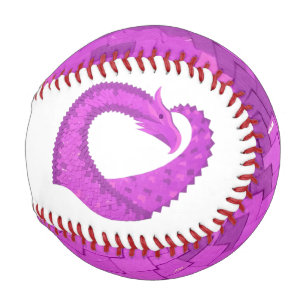Lila Herzdrache in Weiß Baseball