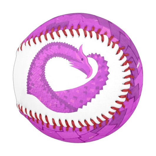 Lila Herzdrache in Weiß Baseball (Vorne Rechts)
