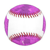 Lila Herzdrache in Weiß Baseball (Vorderseite)