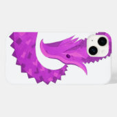 Lila Herzdrache in Weiß Case-Mate iPhone Hülle (Rückseite (Horizontal))