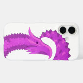 Lila Herzdrache in Weiß Case-Mate iPhone Hülle (Rückseite (Horizontal))