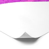 Lila Herzdrache in Weiß Poster (Ecke)