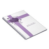 Lila Herzen auf dem Damast-Wirbel, der Gast-Buch Notizblock (Rechte Seite)