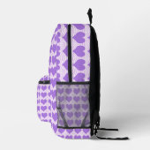Lila Herzen Bedruckter Rucksack (Rechts)