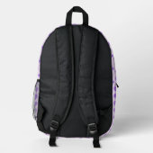 Lila Herzen Bedruckter Rucksack (Rückseite)