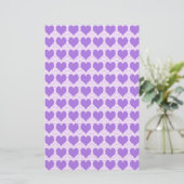 Lila Herzen Briefpapier (Stehend Vorderseite)