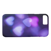 Lila Herzen Case-Mate iPhone Hülle (Rückseite (Horizontal))