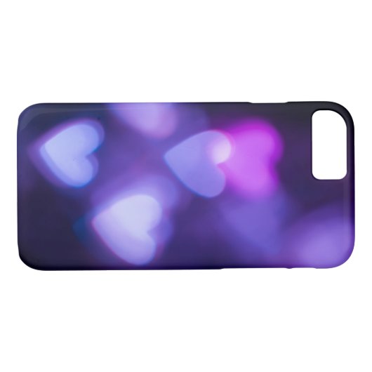 Lila Herzen Case-Mate iPhone Hülle (Rückseite (Horizontal))