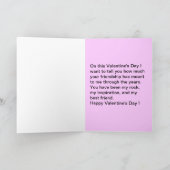 Lila Herzen Feiertagskarte (Innenseite)