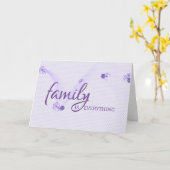 Lila Herzen für Schwiegertochter zum Geburtstag Karte (Gelbe Blume)