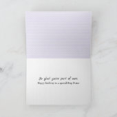 Lila Herzen für Step Sister Birthday Karte (Innenseite)