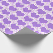 Lila Herzen Geschenkpapier (Ecke)