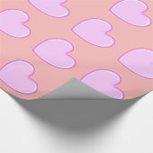 Lila Herzen Geschenkpapier (Ecke)