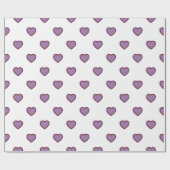 Lila Herzen Geschenkpapier (Flach)