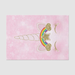 Lila Herzen Gold Regenbogen Stern Einhorn Horn Ges Seidenpapier