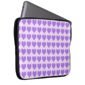 Lila Herzen Laptopschutzhülle (Vorne Rechts)