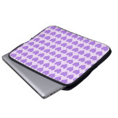 Lila Herzen Laptopschutzhülle (Vorne Knopf)