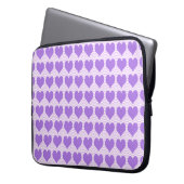 Lila Herzen Laptopschutzhülle (Vorderseite Links)