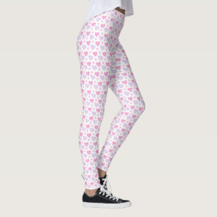 Lila Herzen Liebe Rosa Leggings - Valentinstag