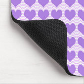 Lila Herzen Mousepad (Ecke)