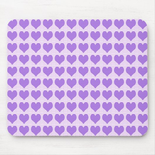 Lila Herzen Mousepad (Vorne)