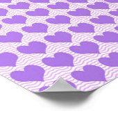 Lila Herzen Poster (Ecke)