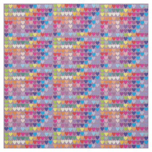 lila Herzen Regenbogengewebe Stoff (Muster)