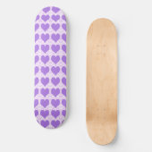 Lila Herzen Skateboard (Vorderseite)
