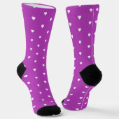 Lila Herzen Socken (Gewinkelt)