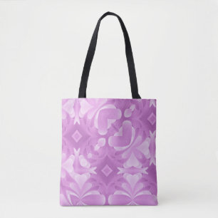 Lila Herzen und Diamanten Tasche