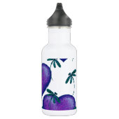 Lila Herzen und Libellen Trinkflasche (Rechts)