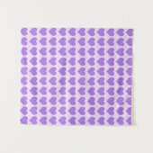 Lila Herzen Wandteppich (Vorderseite (Horizontal))