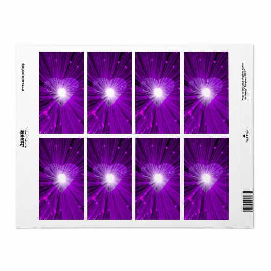 Lila Herzetikett (Vorne)