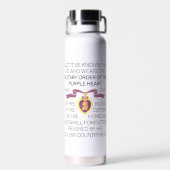 Lila Herzflasche Trinkflasche (Rückseite)