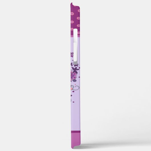 Lila Herzfunktion Case-Mate iPhone Hülle (Rückseite / Links)