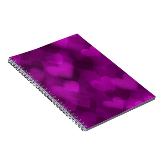 Lila Herzgeschenk für Frauen und Mädchen, Mädchen  Notizblock (Rechte Seite)