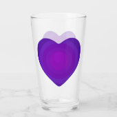Lila Herzglas Glas (Rückseite)