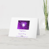 Lila Herzgrusskarte Karte (Rückseite)