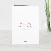 Lila Herzkarte Feiertagskarte (Rückseite)