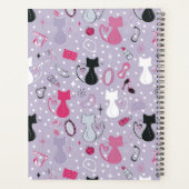 Lila Herzkatzen des mittleren Jahrhunderts Planer (Rückseite)