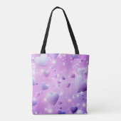 Lila Herzklopfbeutel Tasche (Rückseite)
