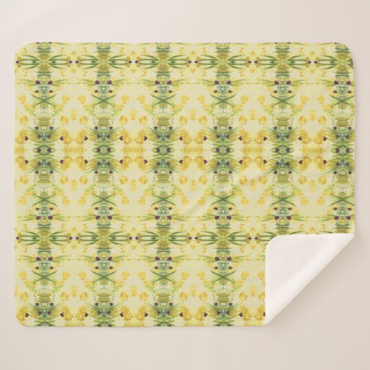 Lila Herzklopfen mit Grüntönen und Yello Sherpadecke