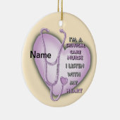 Lila Herzkrankenversorgung Keramik Ornament (Rechts)