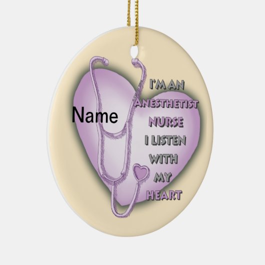 Lila Herzkrankheit Anästhesistin Keramikornament (Rechts)