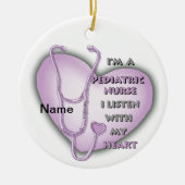 Lila Herzkrankheit Keramik Ornament (Vorne)