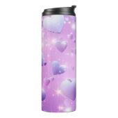 Lila Herzkranzwärmer Thermosbecher (Nach links gedreht)