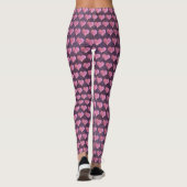 Lila Herzleidenschaft Leggings (Rückseite)