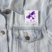 Lila Herzlibellenknopf Button (Beispiel)